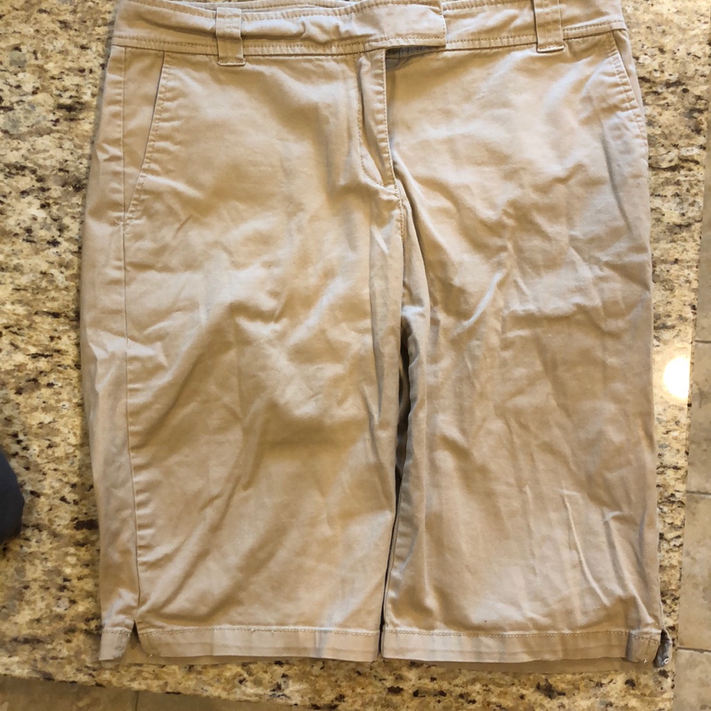 New York & Company Khaki Bermuda Shorts 6